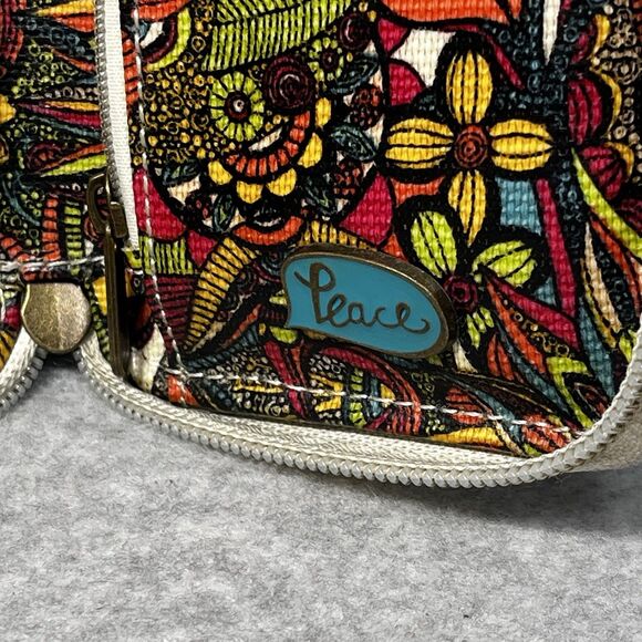 SAKROOTS Owls Floral Peace Cell Phone‎ Zip Wallet Wristlet Pouch No Strap - Picture 9 of 16
